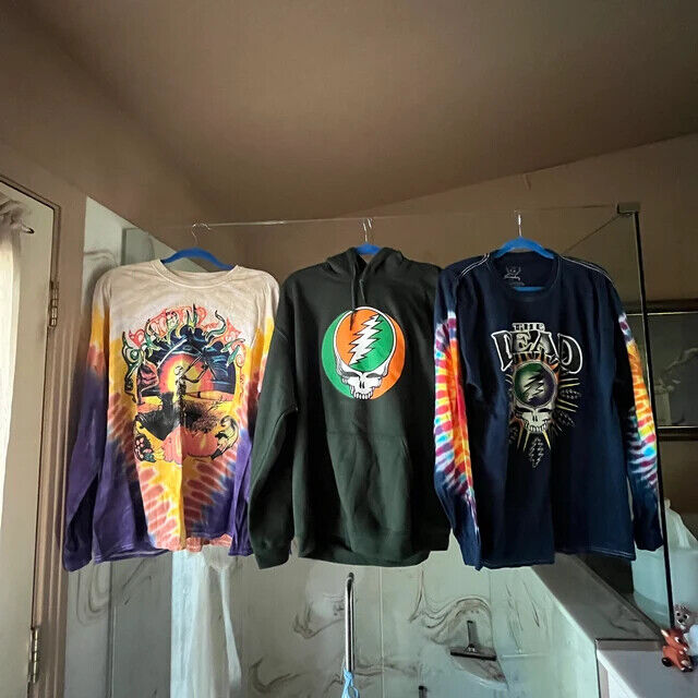 Grateful Dead long sleeve Steal Your Lightning tie dye shirt - Stealie long sleeve tie dye shirt  - Dead Head long sleeve tie dye shirt - Dead & Company long sleeve tie dye shirt - size sm, med, large, XL and 2XL