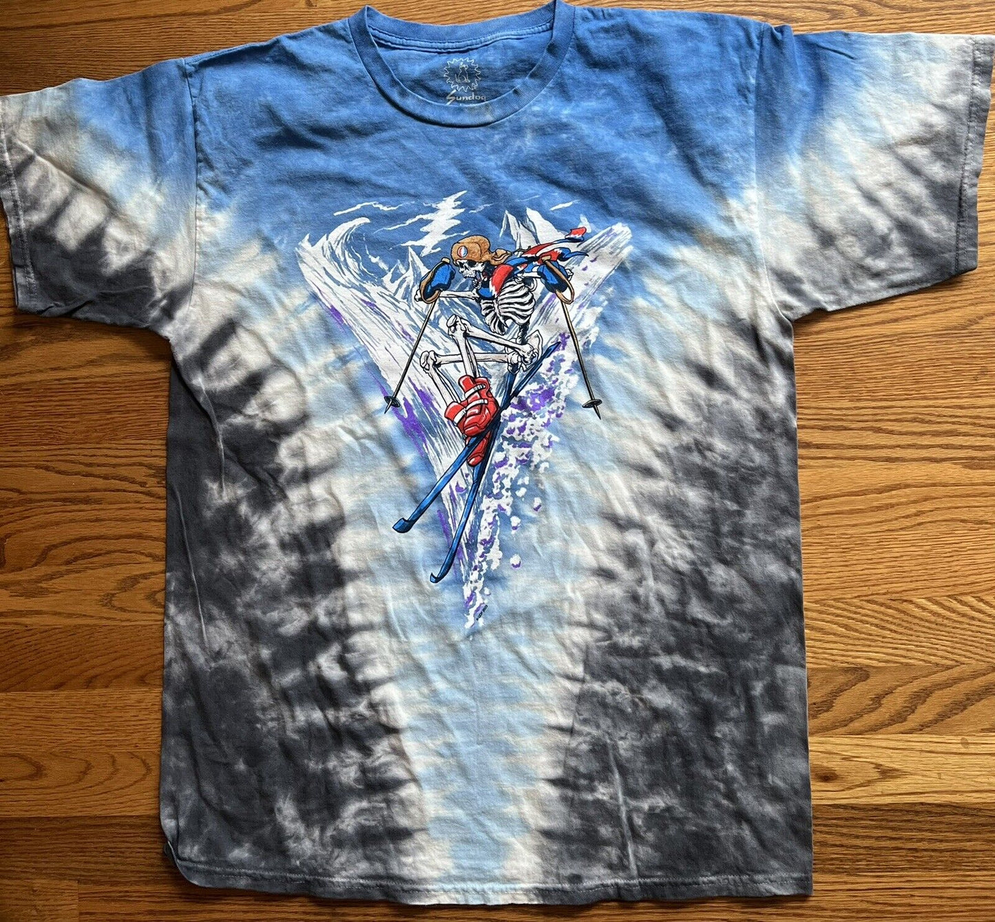 New Grateful Dead Fresh Powder skiing shirt - Grateful Dead tie dye skiing shirt -Grateful Dead Down Hill Skier shirt - Bertha Skiing shirt - Grateful Dead skiing shirt -  Dead & Company shirt - sizes: small, medium, large, XL, 2XL, 3XL and 4XL