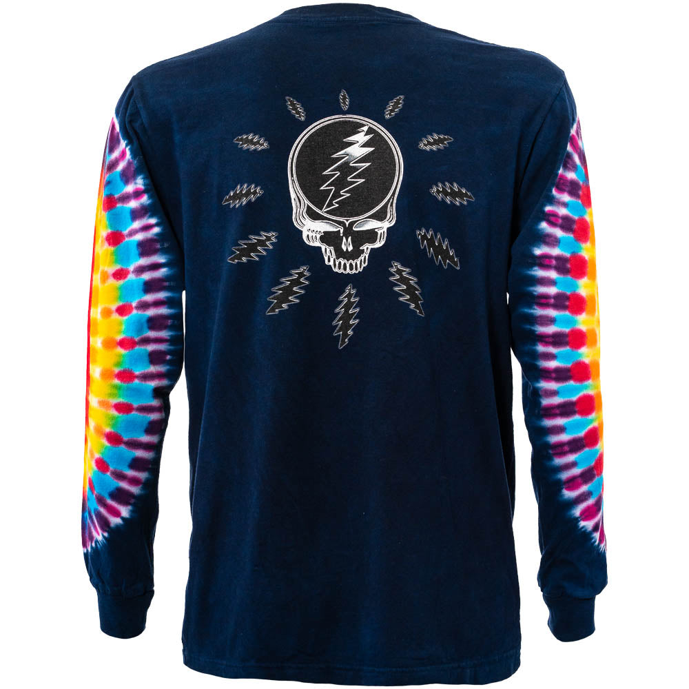 Grateful Dead long sleeve Steal Your Lightning tie dye shirt - Stealie long sleeve tie dye shirt  - Dead Head long sleeve tie dye shirt - Dead & Company long sleeve tie dye shirt - size sm, med, large, XL and 2XL