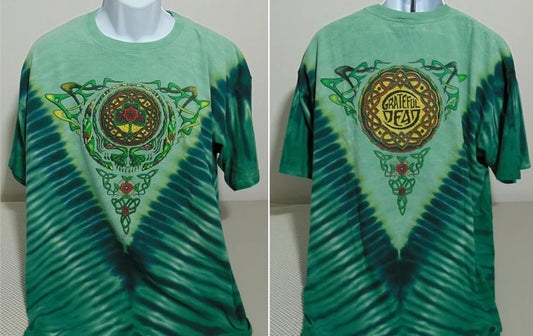 Grateful Dead Celtic tie dye shirt - Green Grateful Dead tie dye - Irish Dead Head shirt - Celtic Dead Head shirt - Dead & Company shirt - sizes: small, medium, large, XL, 2XL, 3XL,  4XL and 5XL