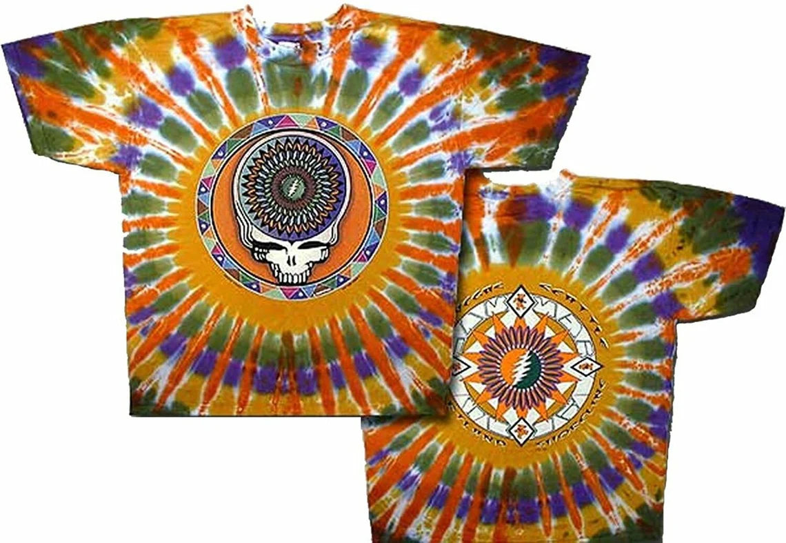 Grateful Dead Tie Dye shirt - 1995 Grateful Dead Tour shirt - Grateful Dead Feathers shirt  sizes: small, medium, large, XL, 2XL, 3XL and 4XL